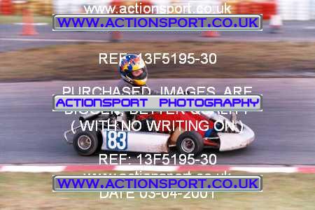Photo: 13F5195-30 ActionSport Photography 04/03/2001 Super 1 Kart Championship [Senior TKM & Rotax] - Three Sisters, Wigan _2_Rotax #83