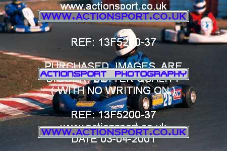 Photo: 13F5200-37 ActionSport Photography 04/03/2001 Super 1 Kart Championship [Senior TKM & Rotax] - Three Sisters, Wigan _2_Rotax #26