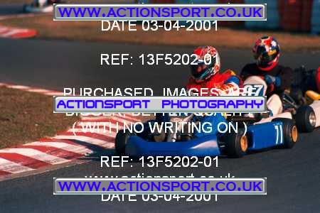 Photo: 13F5202-01 ActionSport Photography 04/03/2001 Super 1 Kart Championship [Senior TKM & Rotax] - Three Sisters, Wigan _2_Rotax #71