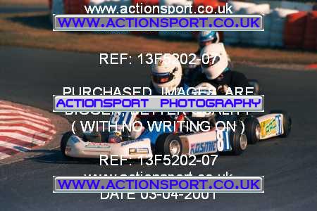 Photo: 13F5202-07 ActionSport Photography 04/03/2001 Super 1 Kart Championship [Senior TKM & Rotax] - Three Sisters, Wigan _2_Rotax #87
