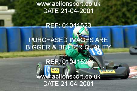 Photo: 01041523 ActionSport Photography 21/04/2001 Super1 Kart Championship - Clay Pigeon _2_Karts #19