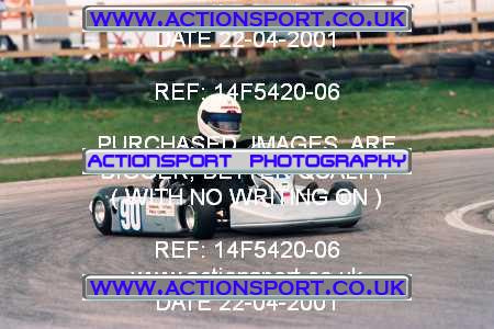 Photo: 14F5420-06 ActionSport Photography 22/04/2001 NKRA Bayford Meadows Kart Club _2_JuniorTKM #90