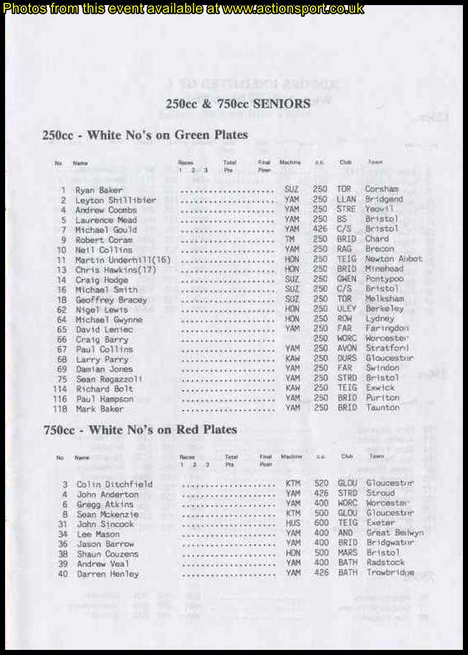 Event programme page