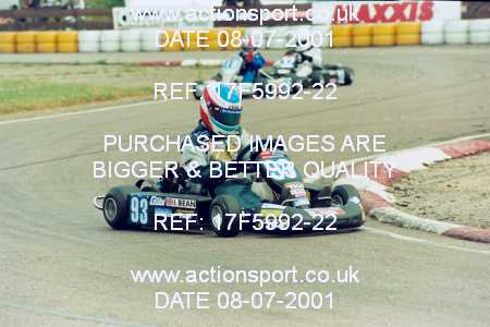 Photo: 17F5992-22 ActionSport Photography 08/07/2001 Hunts Kart Club - Kimbolton _2_JuniorTKM #93