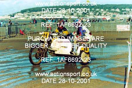 Photo: 1AF6692-23 ActionSport Photography 27,28/10/2001 Weston Beach Race  _1_Saturday #35
