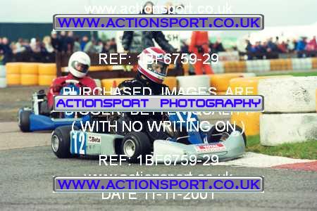 Photo: 1BF6759-29 ActionSport Photography 11/11/2001 Hunts Kart Club - Kimbolton _2_Rotax #12