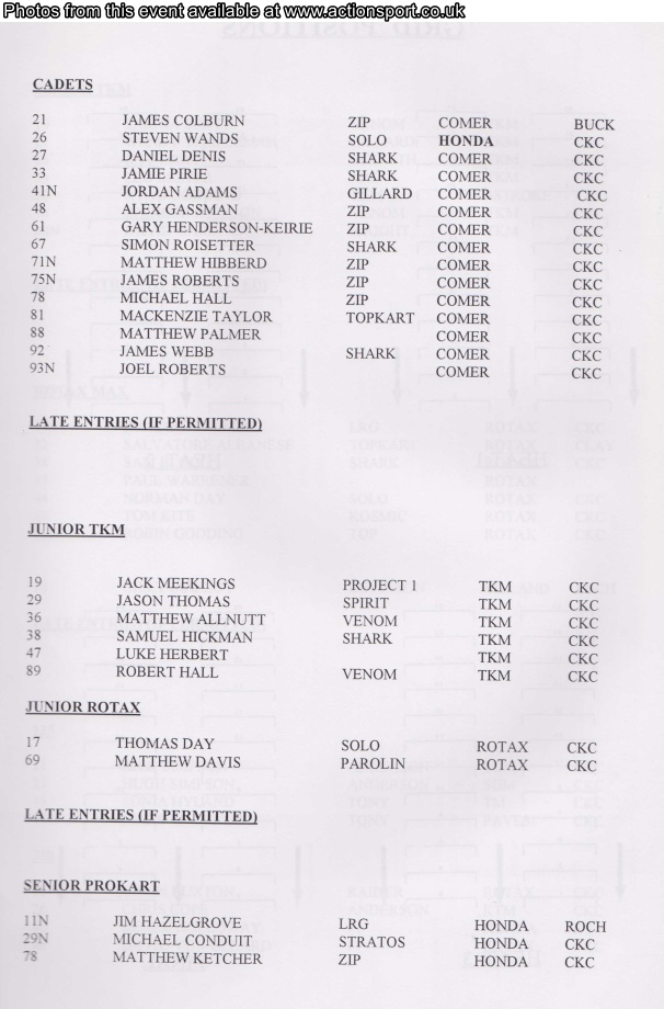 Event programme page
