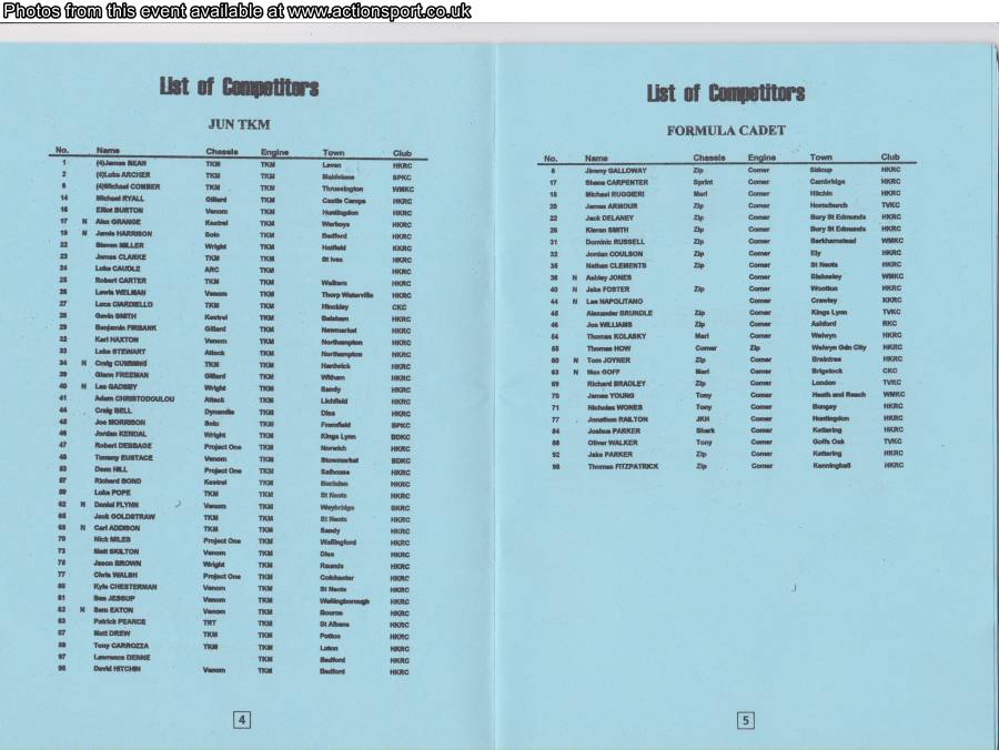 Event programme page