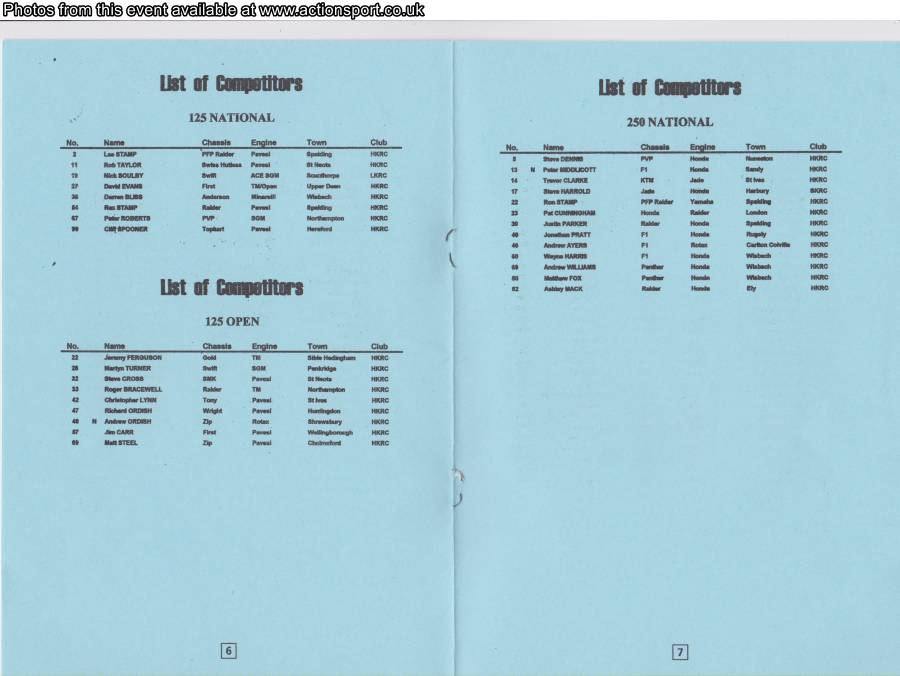 Event programme page
