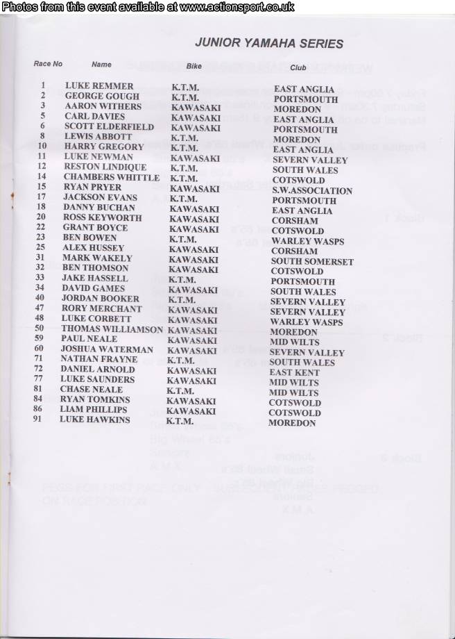 Event programme page