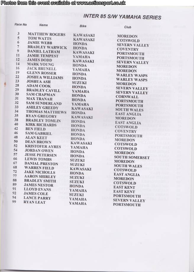 Event programme page