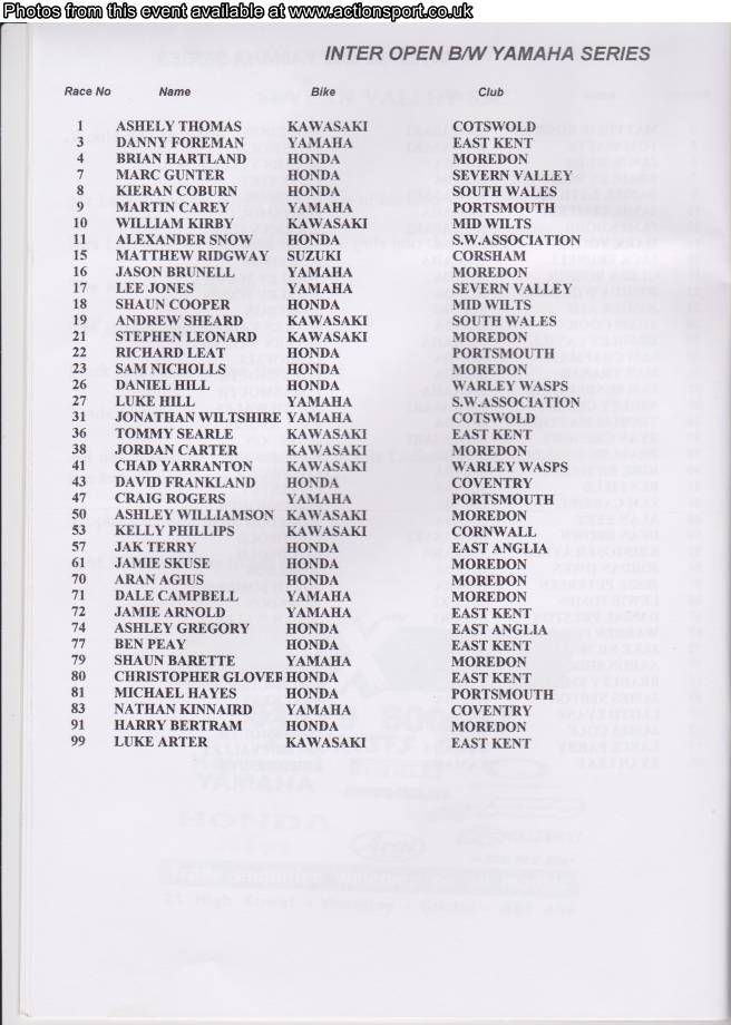 Event programme page