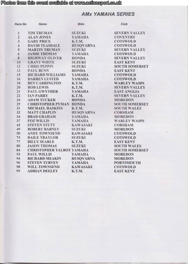 Event programme page