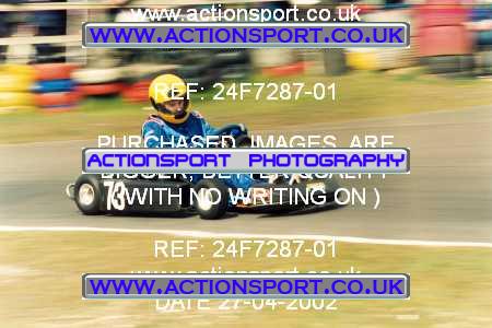 Photo: 24F7287-01 ActionSport Photography 27/04/2002 Camberley Kart Club  _5_SeniorTKM #73