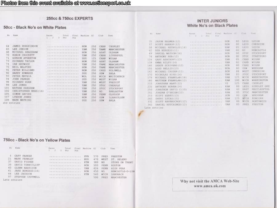 Event programme page