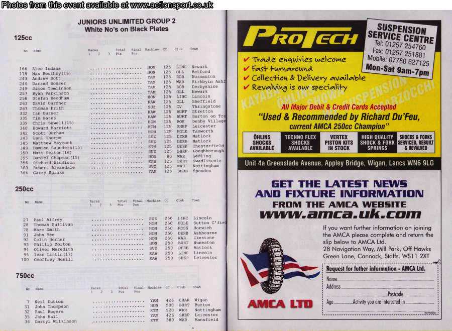 Event programme page