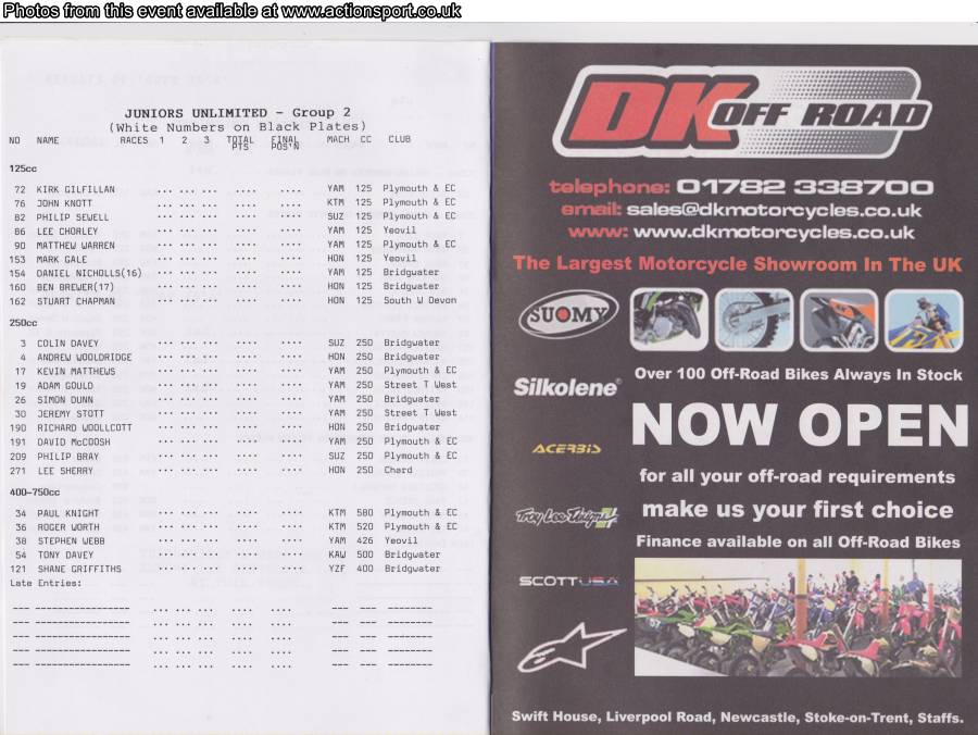 Event programme page