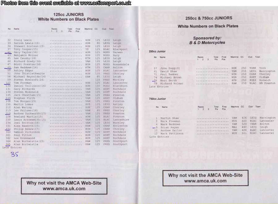 Event programme page
