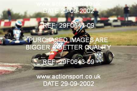 Photo: 29F0643-09 ActionSport Photography 29/09/2002 NKRA Kart Finals - Fulbeck  _8_JuniorTKM #98