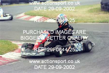 Photo: 29F0644-25 ActionSport Photography 29/09/2002 NKRA Kart Finals - Fulbeck  _8_JuniorTKM #98
