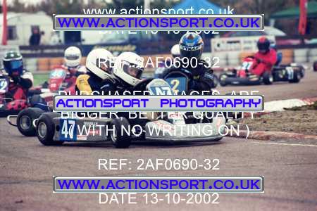Photo: 2AF0690-32 ActionSport Photography 13/10/2002 Hunts Kart Club - Kimbolton  _1_JuniorTKM #47