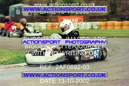Photo: 2AF0692-03 ActionSport Photography 13/10/2002 Hunts Kart Club - Kimbolton  _1_JuniorTKM #47