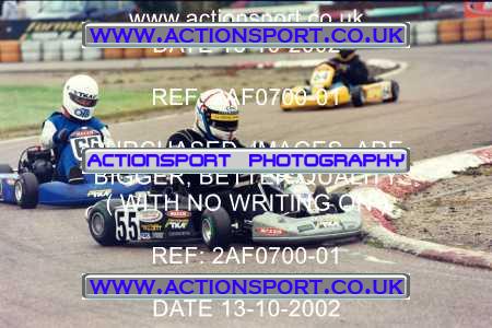 Photo: 2AF0700-01 ActionSport Photography 13/10/2002 Hunts Kart Club - Kimbolton  _6_JuniorMax_MiniMax_JuniorTKMInter #55