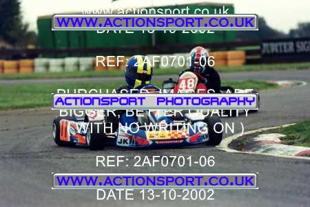 Photo: 2AF0701-06 ActionSport Photography 13/10/2002 Hunts Kart Club - Kimbolton  _6_JuniorMax_MiniMax_JuniorTKMInter #77