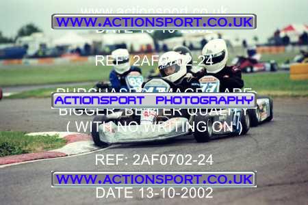 Photo: 2AF0702-24 ActionSport Photography 13/10/2002 Hunts Kart Club - Kimbolton  _1_JuniorTKM #77