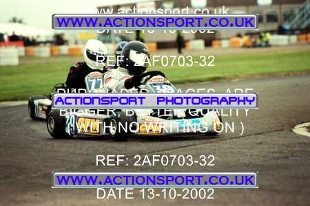 Photo: 2AF0703-32 ActionSport Photography 13/10/2002 Hunts Kart Club - Kimbolton  _1_JuniorTKM #77