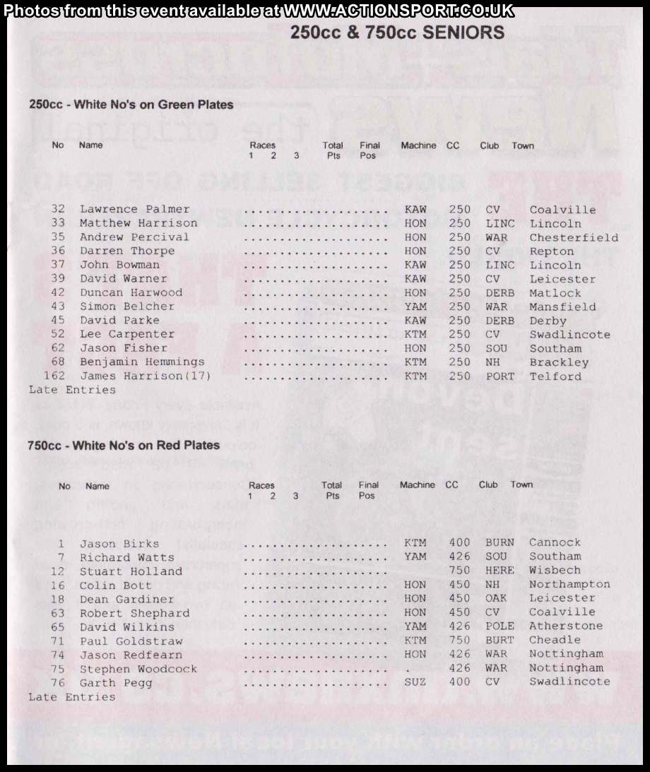 Event programme page