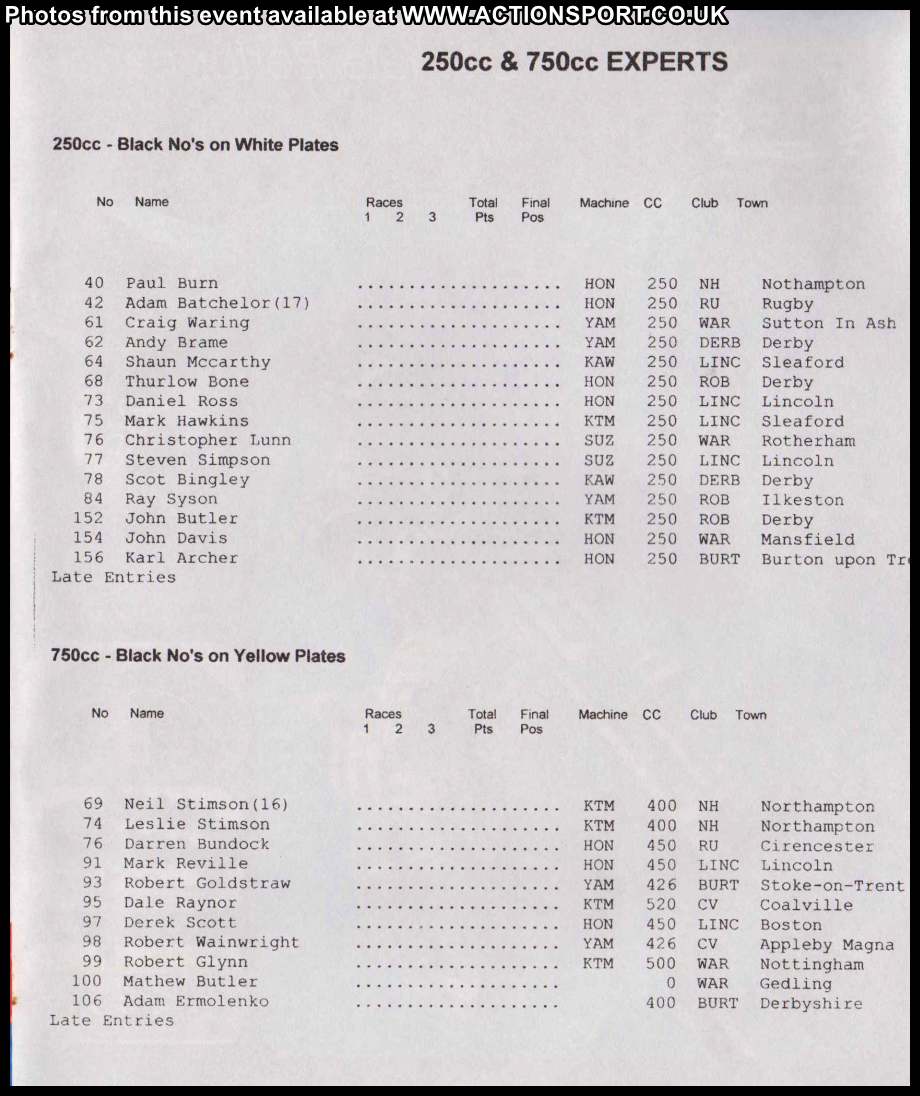 Event programme page