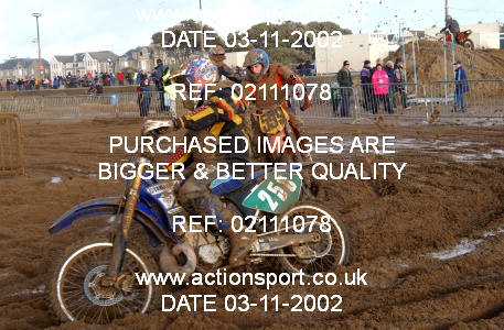 Photo: 02111078 ActionSport Photography 26/10/2002 Weston Beach Race  _2_Solos #250