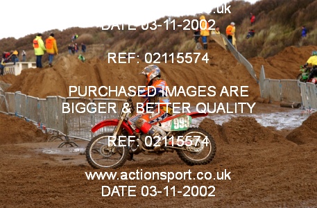 Photo: 02115574 ActionSport Photography 26/10/2002 Weston Beach Race  _2_Solos #999