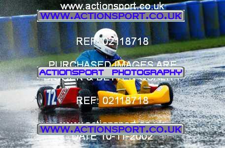 Photo: 02118718 ActionSport Photography 10/11/2002 Clay Pigeon Kart Club  _1_SeniorRotax #72