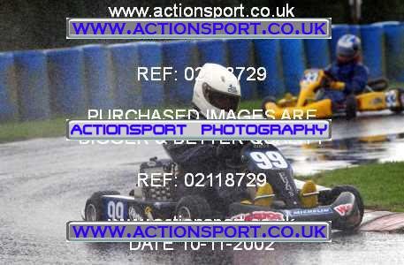 Photo: 02118729 ActionSport Photography 10/11/2002 Clay Pigeon Kart Club  _1_SeniorRotax #99