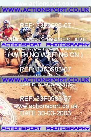 Photo: 33F0983-07 ActionSport Photography 30/03/2003 Warley Wasps SSC - Sherwood Forest _1_AMX #111