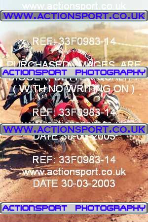 Photo: 33F0983-14 ActionSport Photography 30/03/2003 Warley Wasps SSC - Sherwood Forest _1_AMX #24