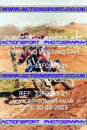 Photo: 33F0983-21 ActionSport Photography 30/03/2003 Warley Wasps SSC - Sherwood Forest _1_AMX #31