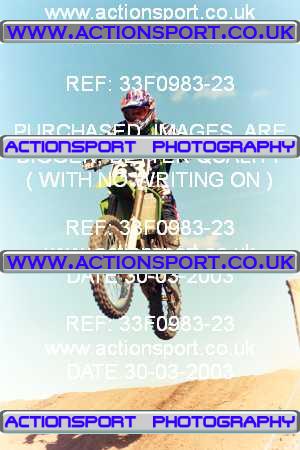 Photo: 33F0983-23 ActionSport Photography 30/03/2003 Warley Wasps SSC - Sherwood Forest _1_AMX #63