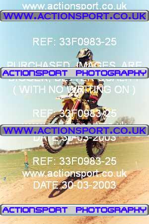 Photo: 33F0983-25 ActionSport Photography 30/03/2003 Warley Wasps SSC - Sherwood Forest _1_AMX #28