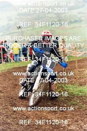 Photo: 34F1120-16 ActionSport Photography 27/04/2003 AMCA Dursley & District MCC - Nympsfield  _2_250-750Junior #9