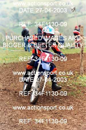 Photo: 34F1130-09 ActionSport Photography 27/04/2003 AMCA Dursley & District MCC - Nympsfield  _7_InterJuniors #7