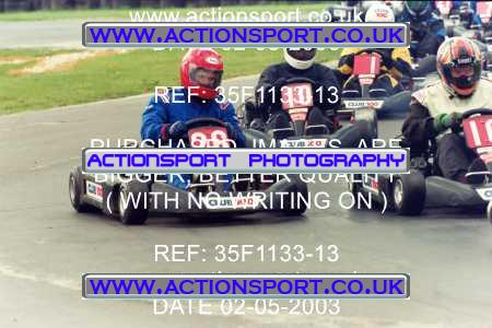 Photo: 35F1133-13 ActionSport Photography 02/05/2003 Club 100 Kart Enduro - Clay Pigeon Raceway _1_AllDrivers #10