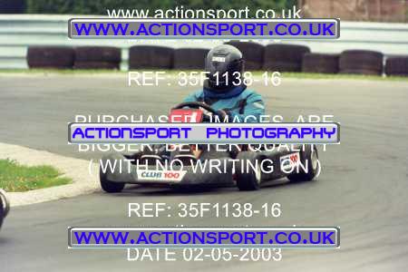 Photo: 35F1138-16 ActionSport Photography 02/05/2003 Club 100 Kart Enduro - Clay Pigeon Raceway _1_AllDrivers #1