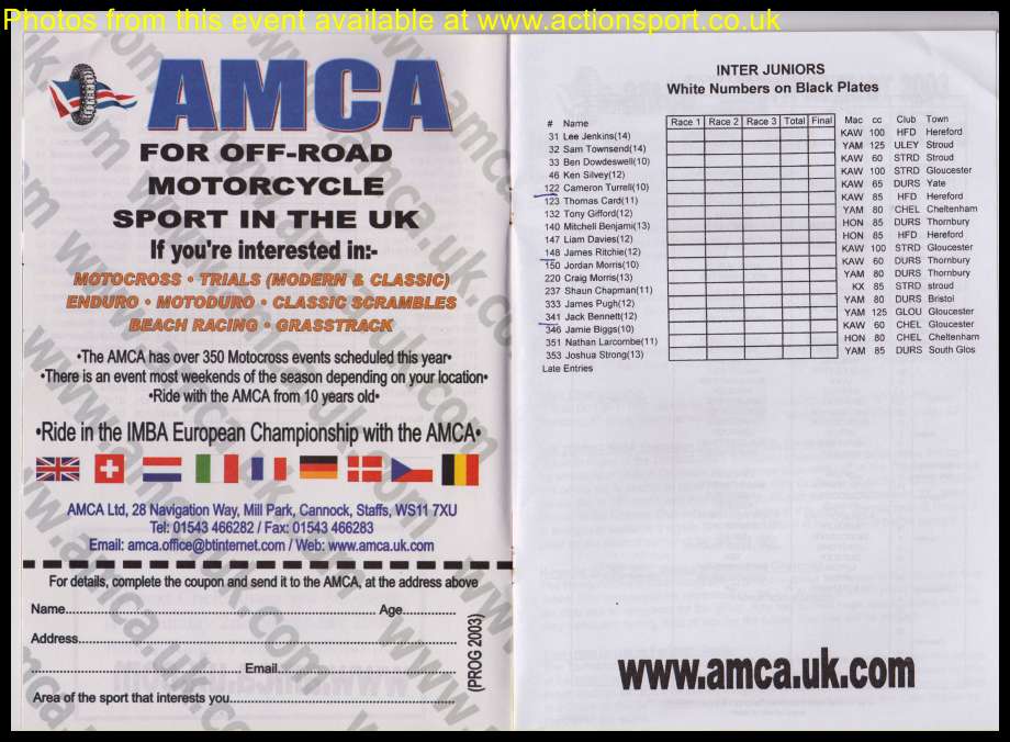 Event programme page