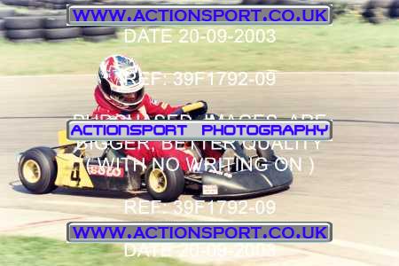 Photo: 39F1792-09 ActionSport Photography 20/09/2003 F6 Karting - Bayford Meadow _5_F6Cadets-F6HondaCadets #4
