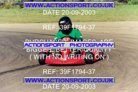 Photo: 39F1794-37 ActionSport Photography 20/09/2003 F6 Karting - Bayford Meadow _7_SeniorTKM4Stroke-F6Modified-ProKartHeavy #17
