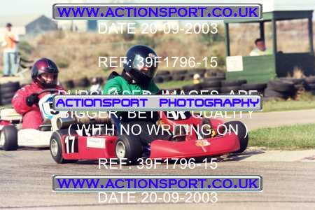 Photo: 39F1796-15 ActionSport Photography 20/09/2003 F6 Karting - Bayford Meadow _7_SeniorTKM4Stroke-F6Modified-ProKartHeavy #17