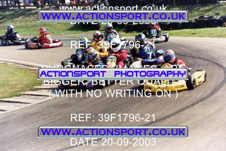 Photo: 39F1796-21 ActionSport Photography 20/09/2003 F6 Karting - Bayford Meadow _8_JuniorTKM4Stroke-JuniorBiland #21